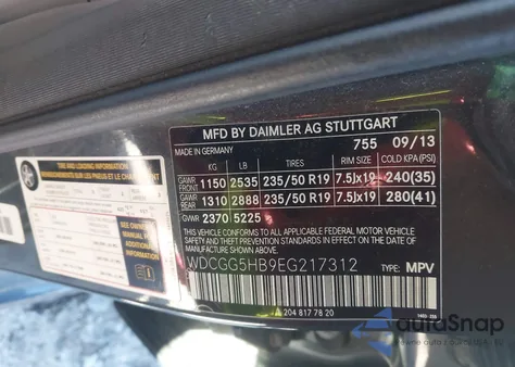 2014 Mercedes-Benz Glk 350 из США, поврежденный, VIN WDCGG5HB9EG217312